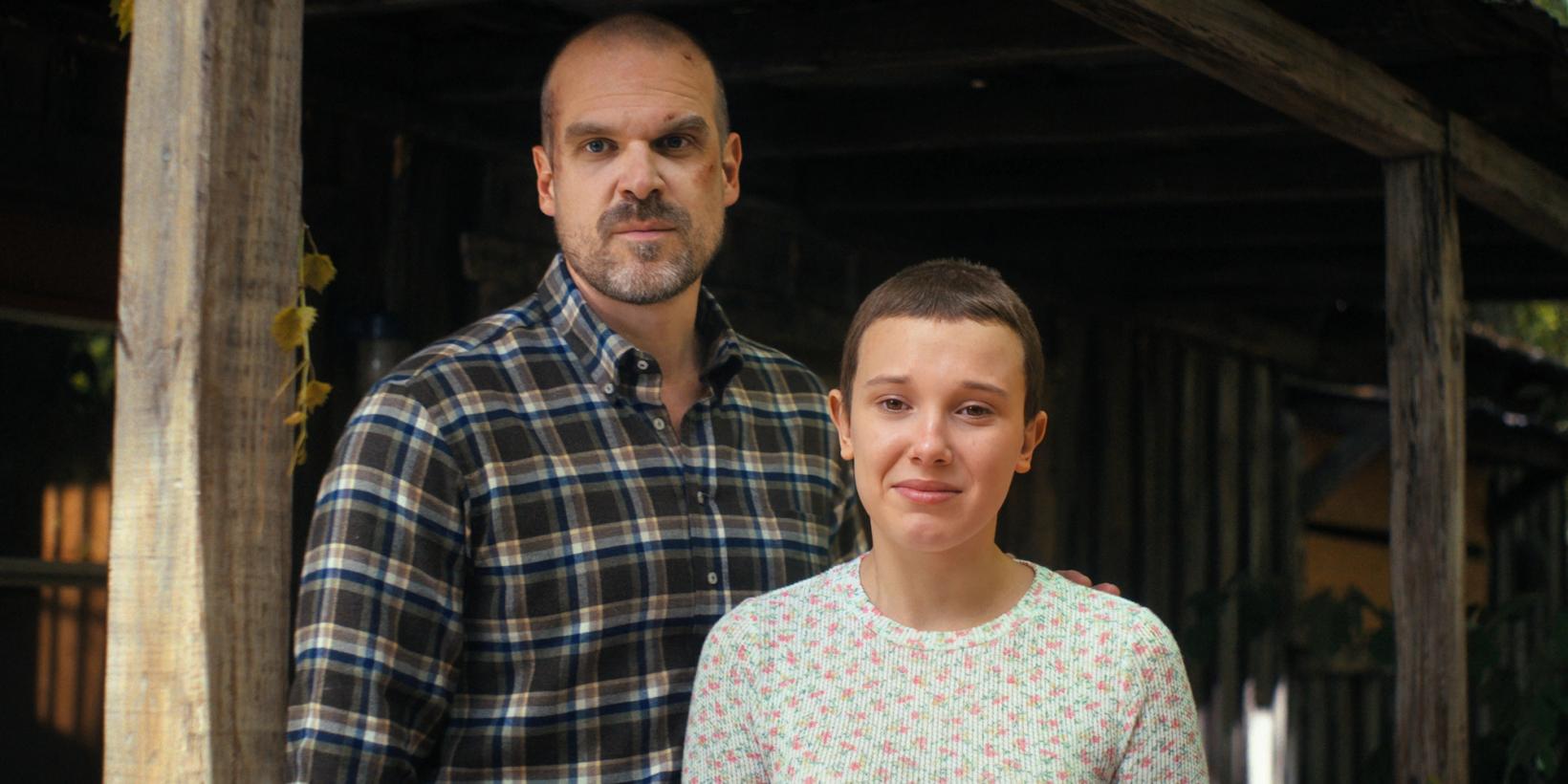 David Harbour og Millie Bobby Brown i Stranger Things sesong 4