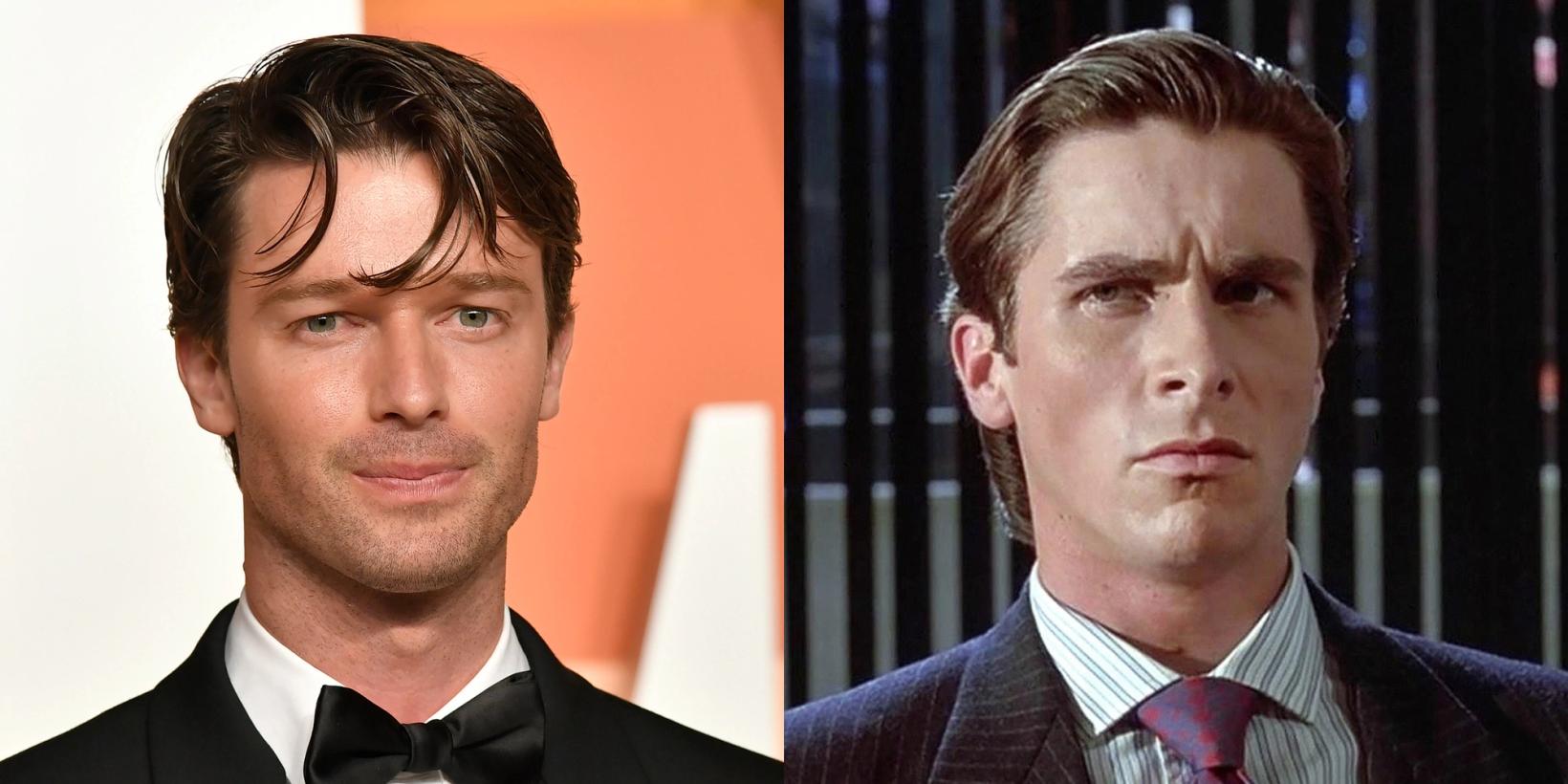 Patrick Schwarzenegger og Christian Bale i American Psycho