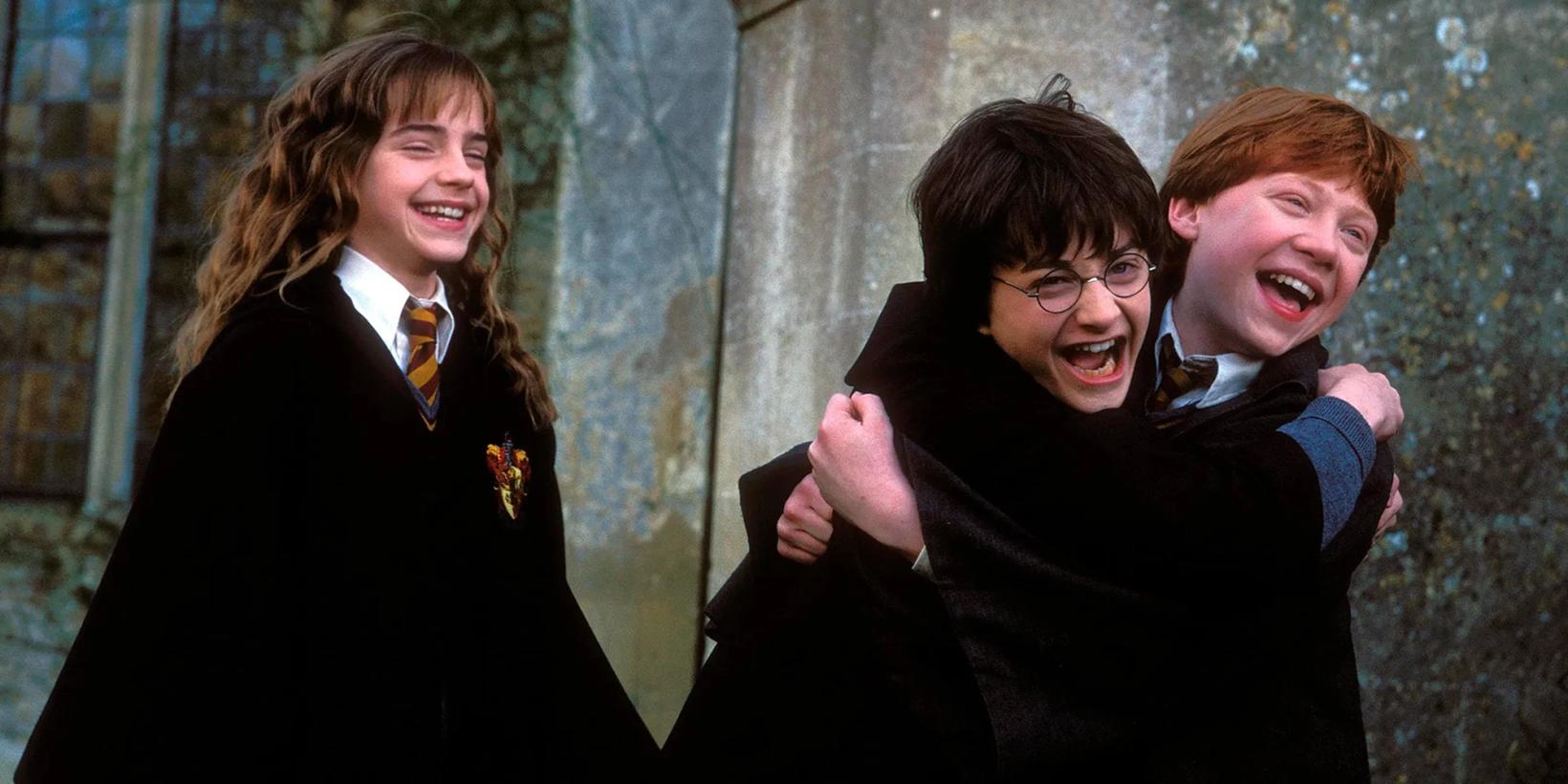 Emma Watson, Daniel Radcliffe og Rupert Grint i Harry Potter