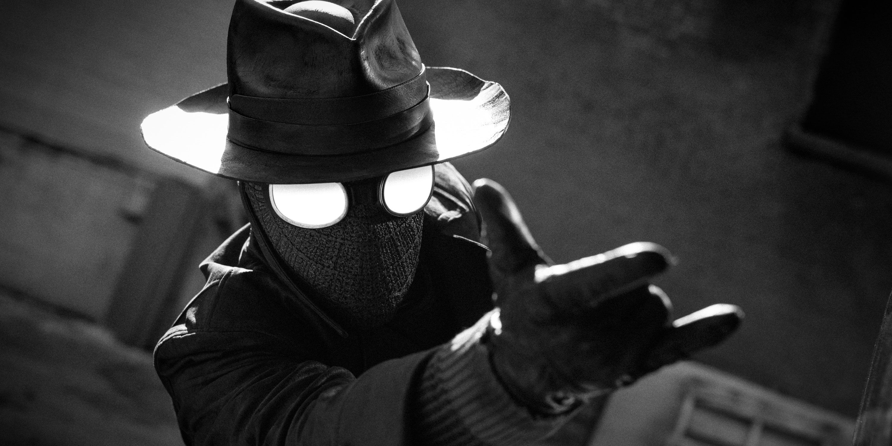 Nicolas Cage i Spider-Noir (svart-hvitt)