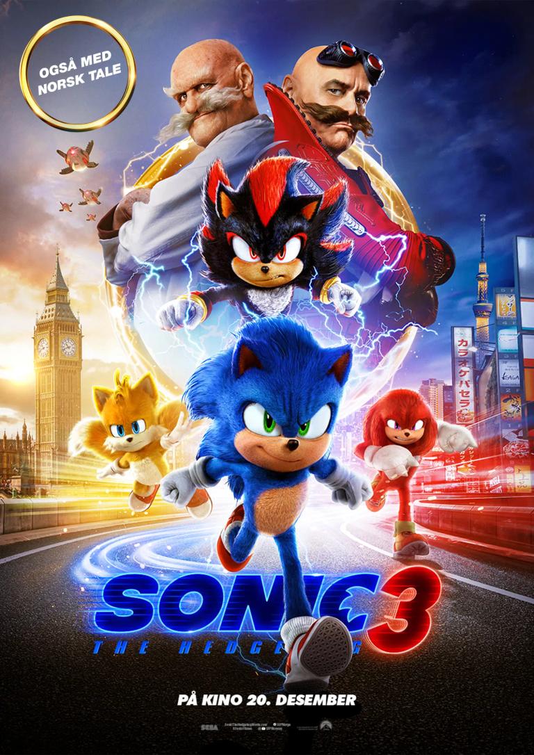 Plakat for 'Sonic The Hedgehog 3'