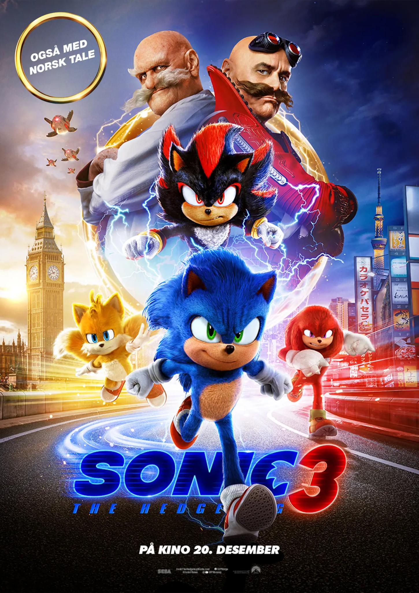 Plakat for 'Sonic The Hedgehog 3'