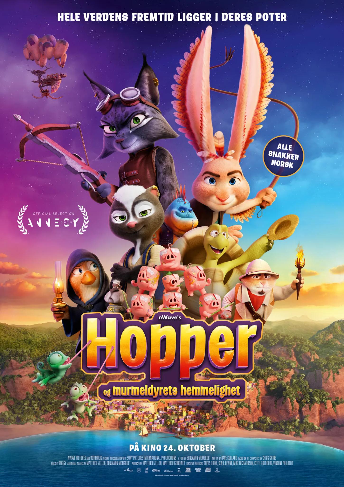 Plakat for 'Hopper og murmeldyrets hemmelighet'