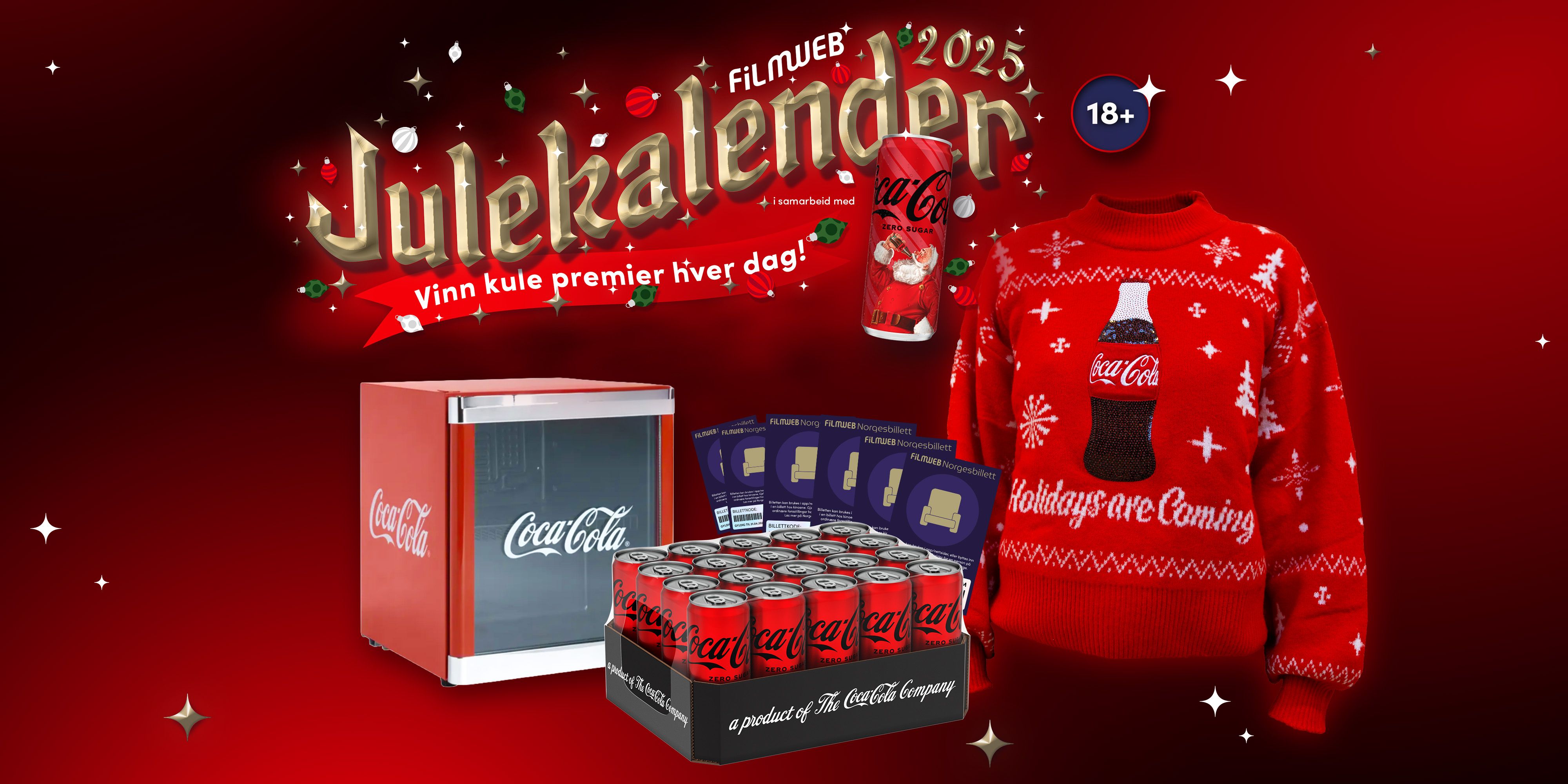 Filmweb julekalender 2025 i samarbeid med Coca-Cola Zero Sugar