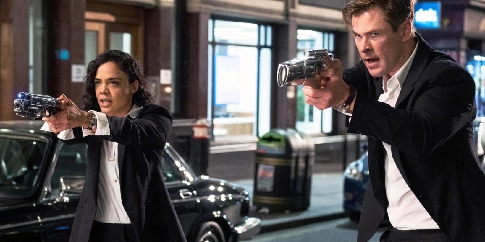 Tessa Thompson og Chris Hemsworth i Men in Black: International