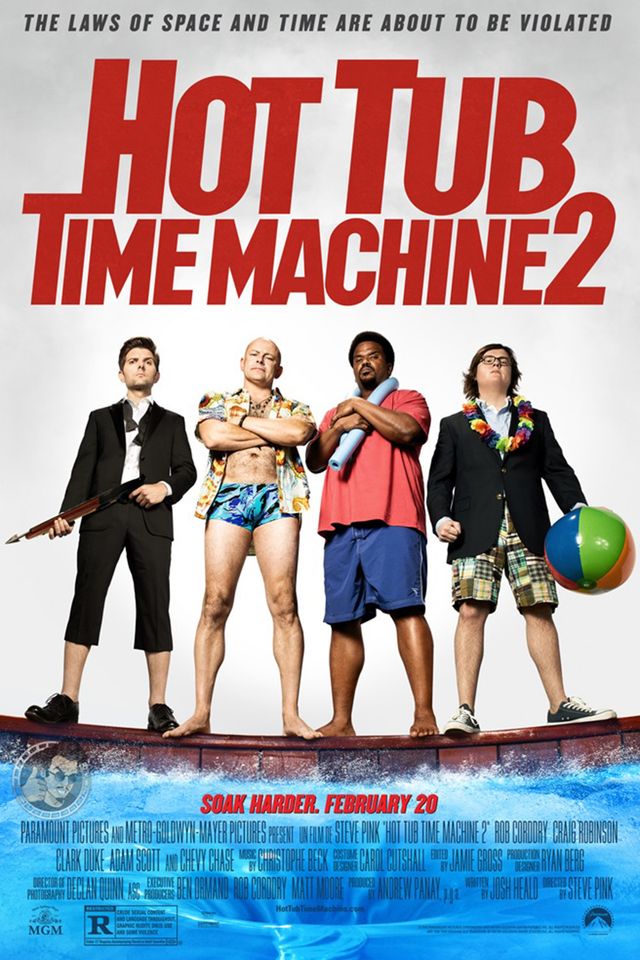 Craig Robinson, Rob Corddry og Clark Duke i Hot Tub Time Machine 2