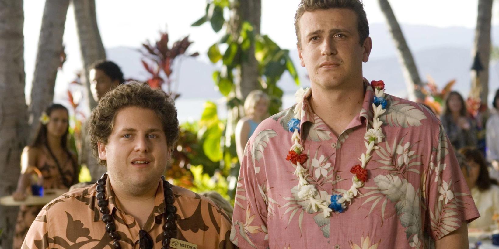 Jonah Hill og Jason Segel i Dumpet av Sarah Marshall