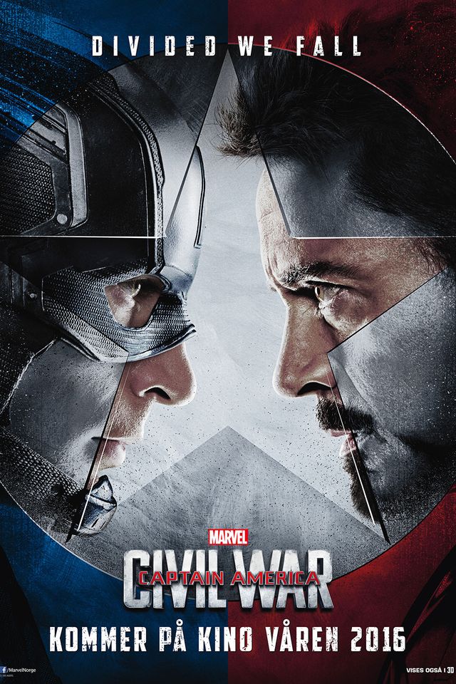 Jeremy Renner, Elisabeth Olsen, Chris Evans og Sebastian Stan i Captain America: Civil War