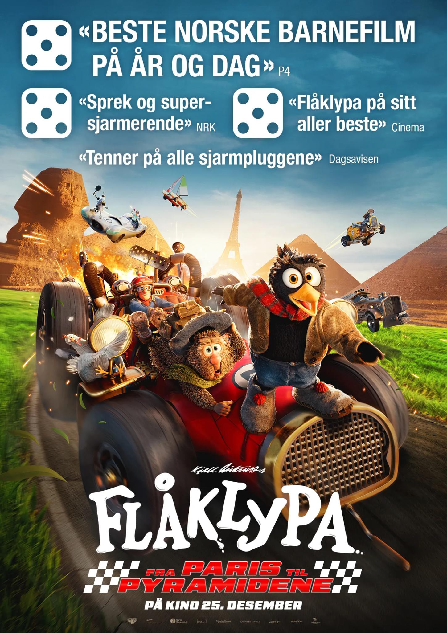 Plakat for 'Flåklypa - Fra Paris til pyramidene'