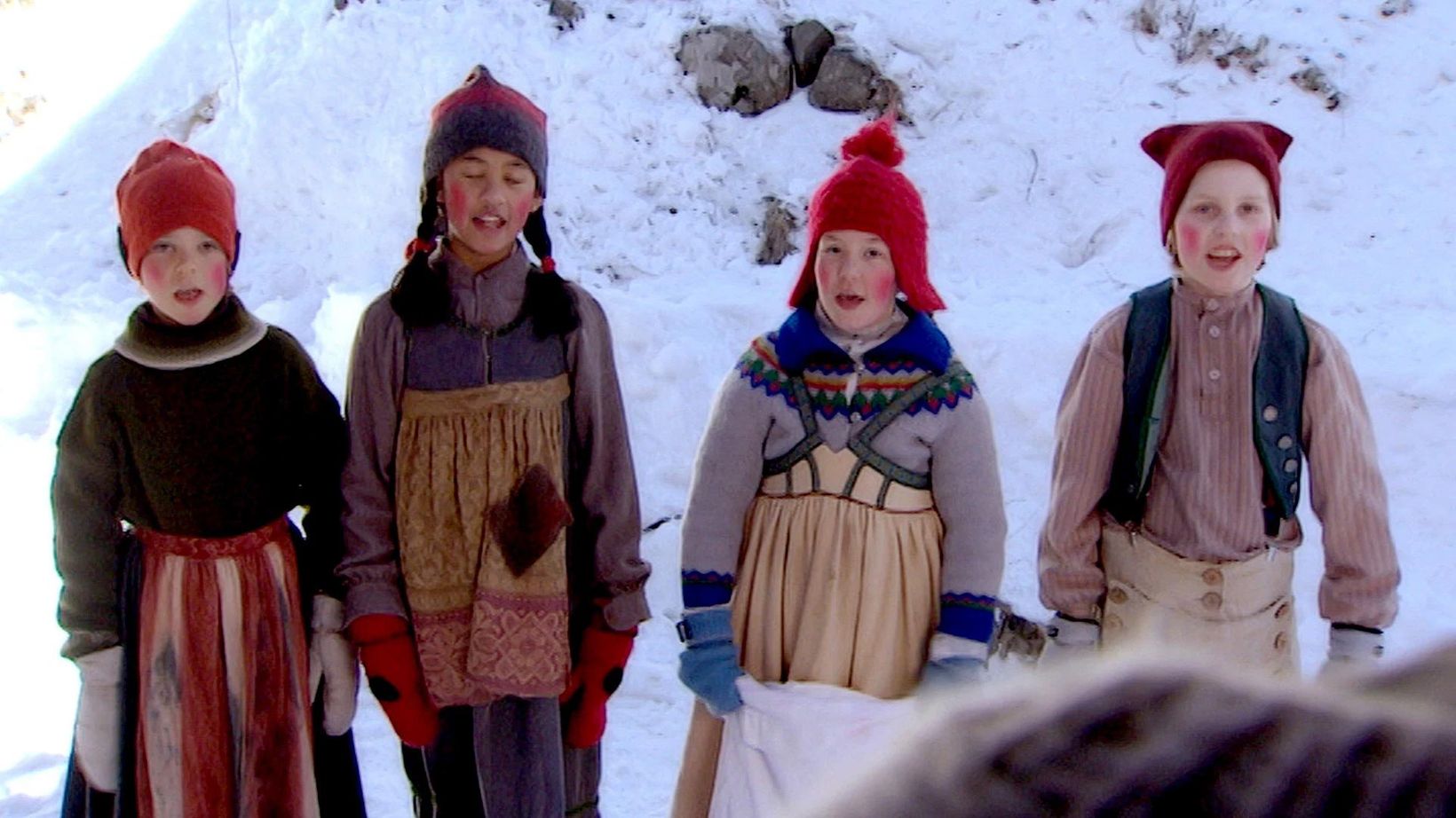 Nure, Akaya, Åsa og Linus i Jul i Svingen