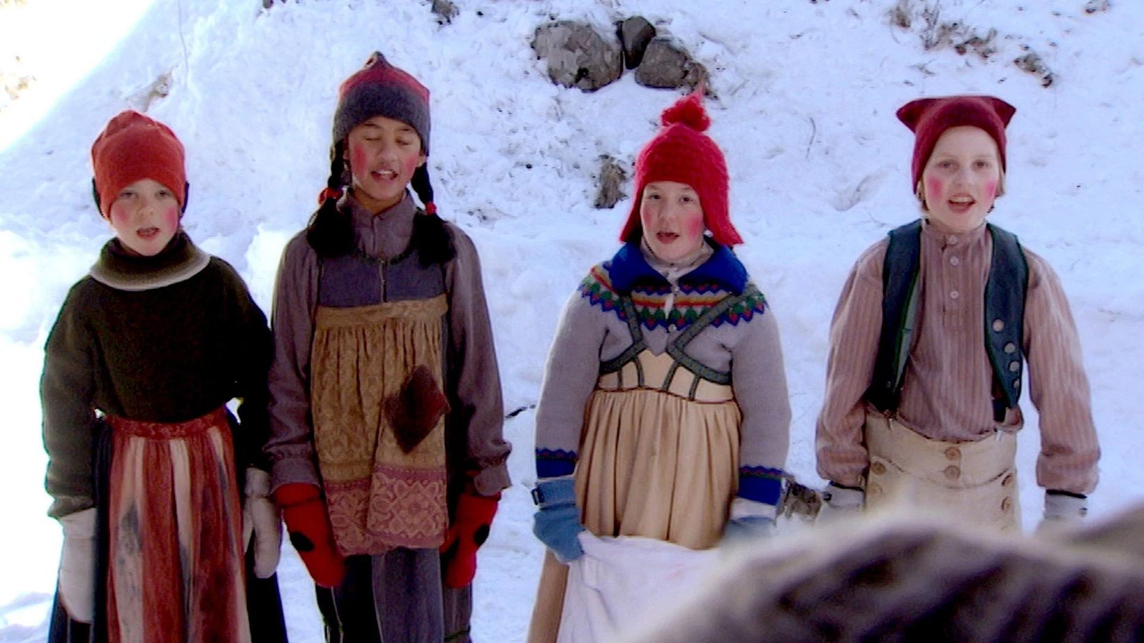 Nure, Akaya, Åsa og Linus i Jul i Svingen