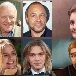 Bildemontasje: Anthony Hopkins (Nattsvermeren), Toni Collette (Hereditary), Stephen Graham (Adolescence), Charlie Plummer (Looking for Alaska), Isabela Merced (The Last of Us) og Maisy Stella (My Old Ass) skal spille i Morten Tydlums "Ibelin"-film