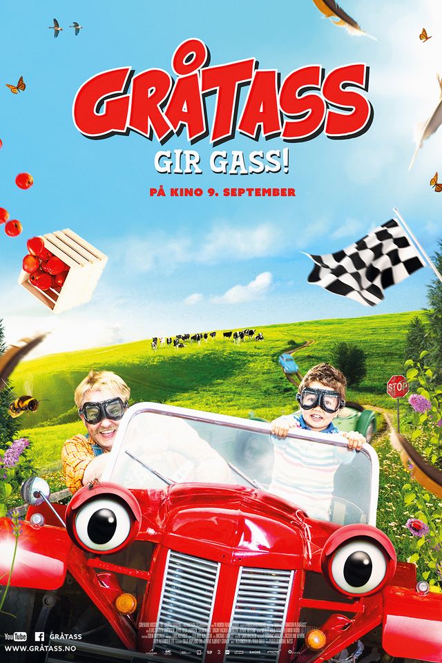 Elias Søvold Simonsen, Jeppe Beck Laursen, Stein Winge og Dagny Backer Johnsen i Gråtass gir gass