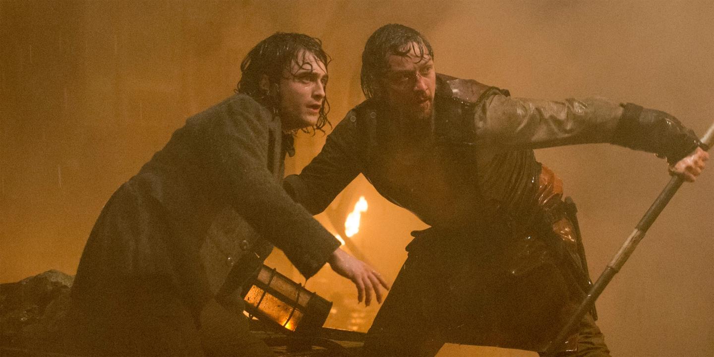 Daniel Radcliffe og James McAvoy i Victor Frankenstein