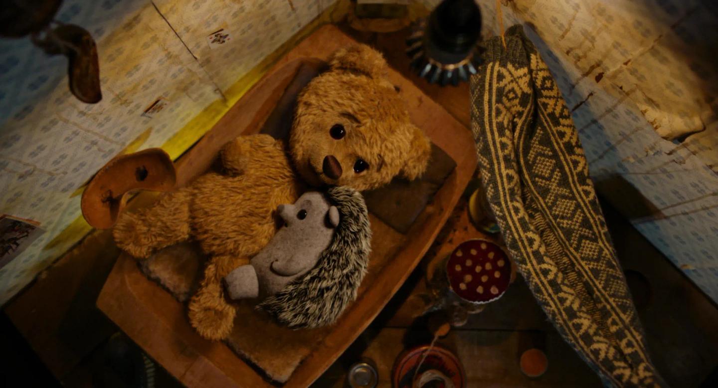 a stuffed animal on a table