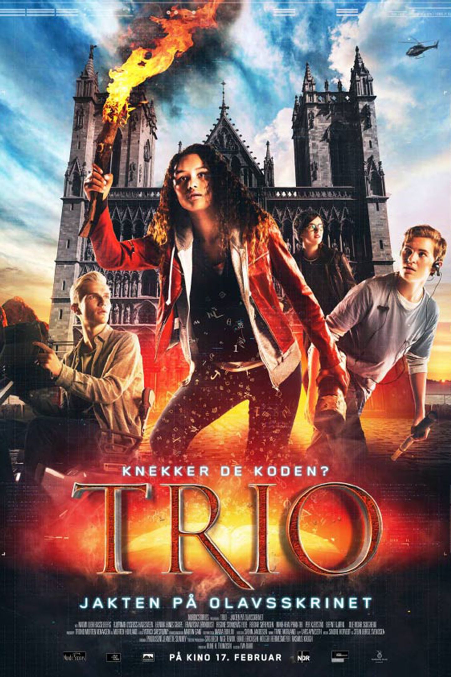 Plakat for 'Trio - Jakten på Olavsskrinet'
