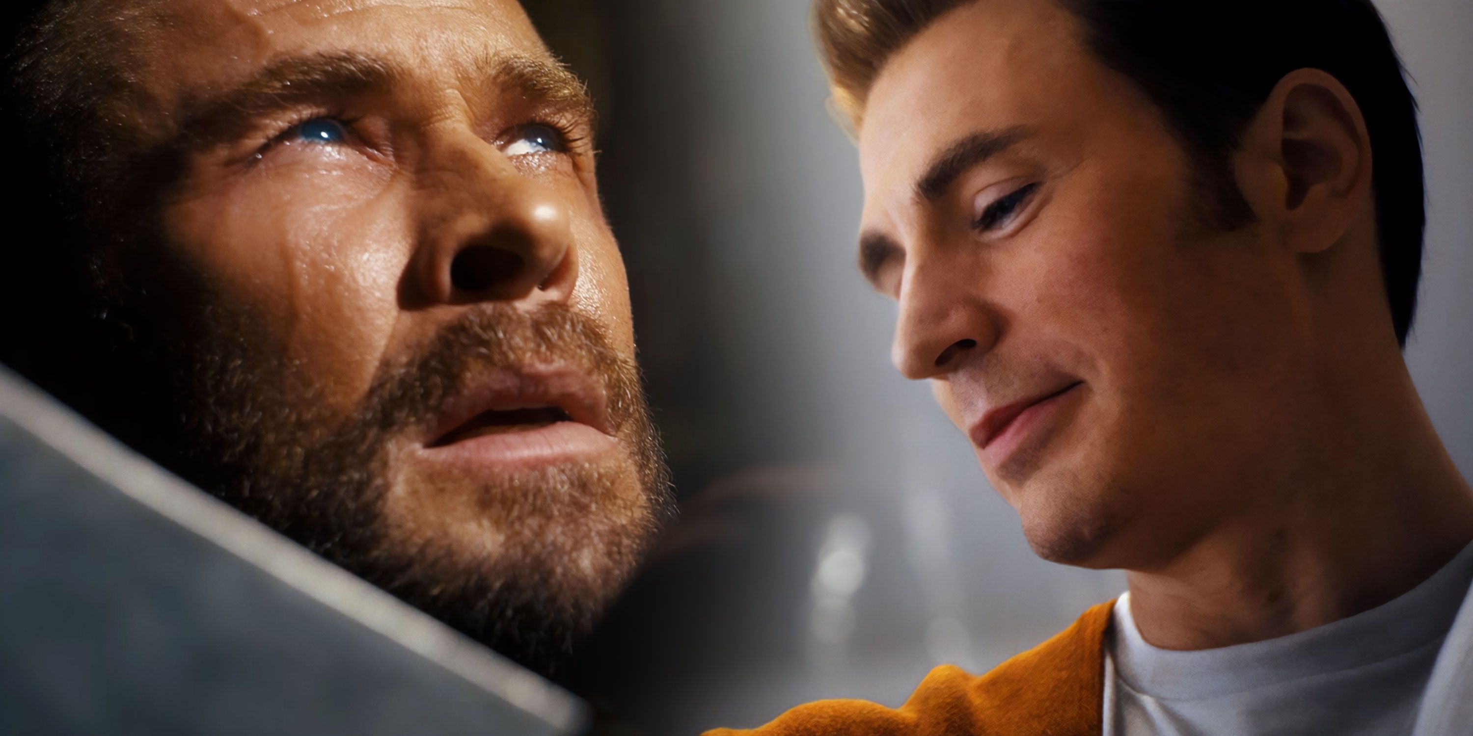 Bildemontasje: Thor og Steve Rogers i de første teaserne til Avengers: Doomsday