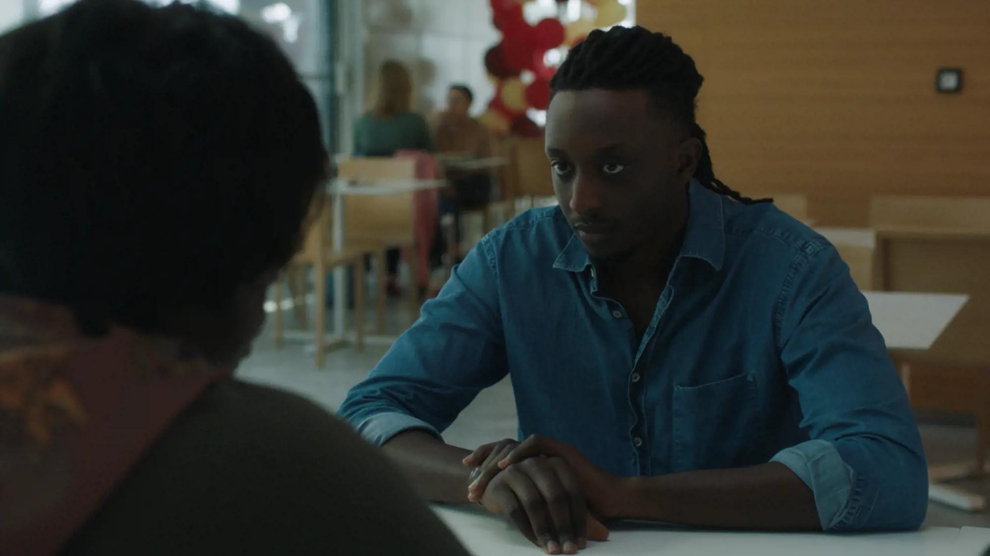 a person sitting at a table