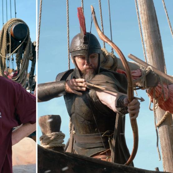 Bildemontasje: Kristian Velle på Draken og Matt Damon i The Odyssey