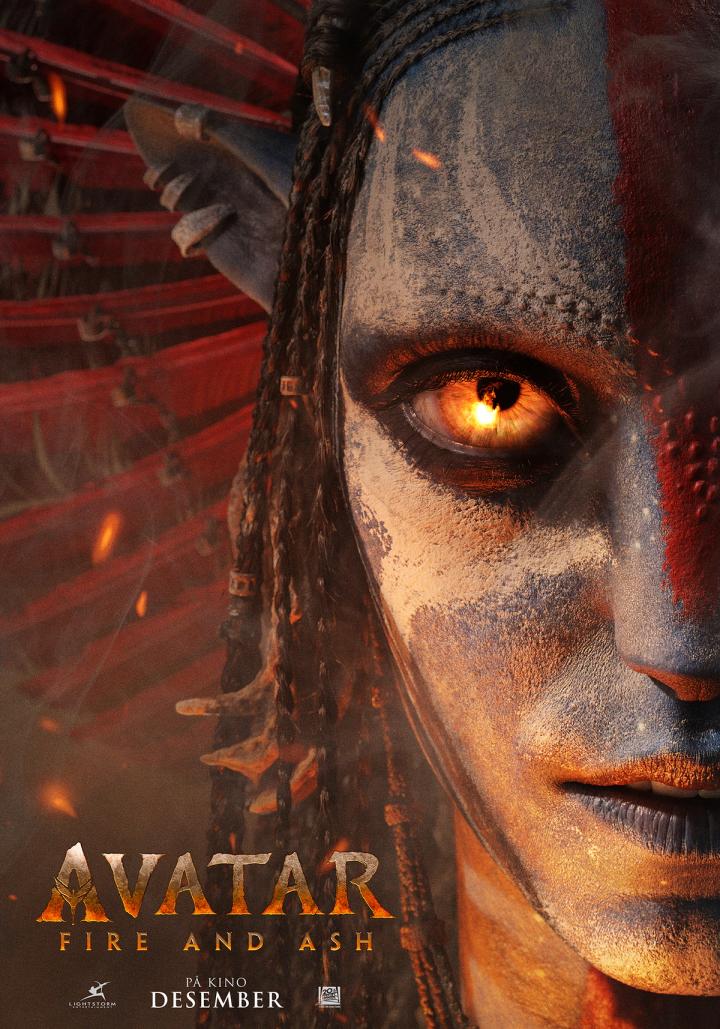 Plakat fra 'Avatar: Fire and Ash'
