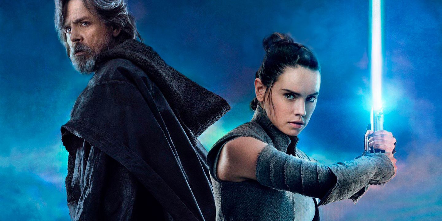 Mark Hamill og Daisy Ridley i Star Wars: The Last Jedi