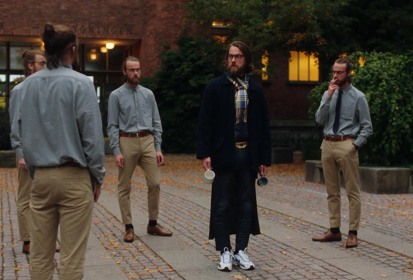 a group of people walking