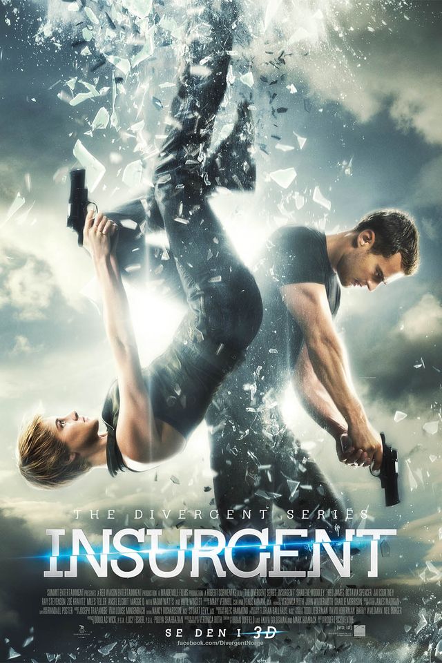 Theo James, Miles Teller og Shailene Woodley i Insurgent