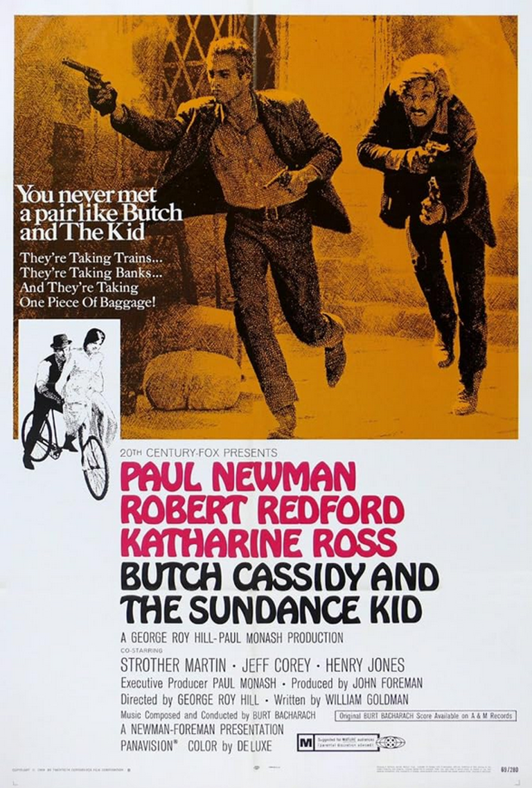 Plakat for 'Grimstad Filmklubb: Butch Cassidy and the Sundance Kid'