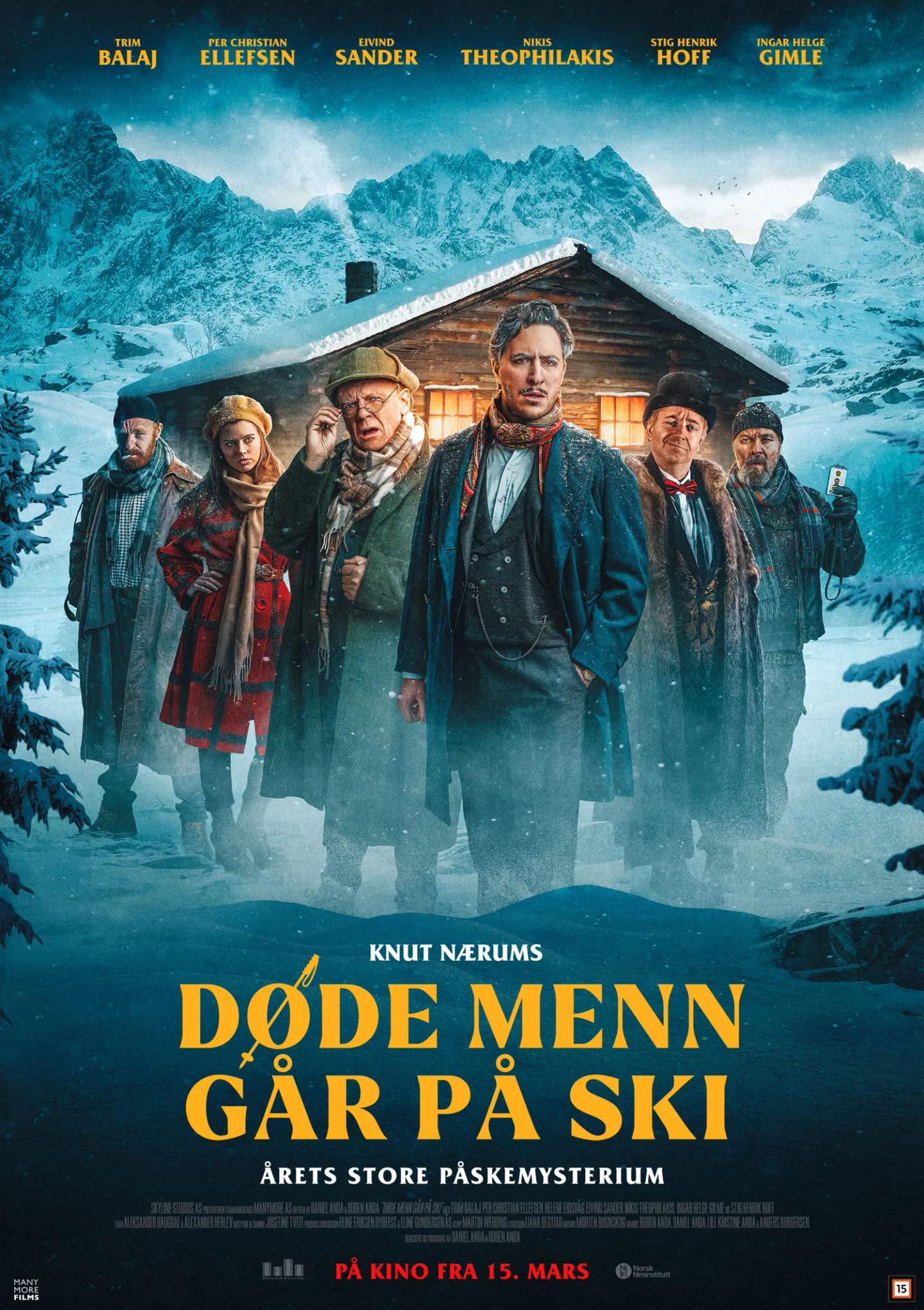 Plakat for 'Døde menn går på ski'