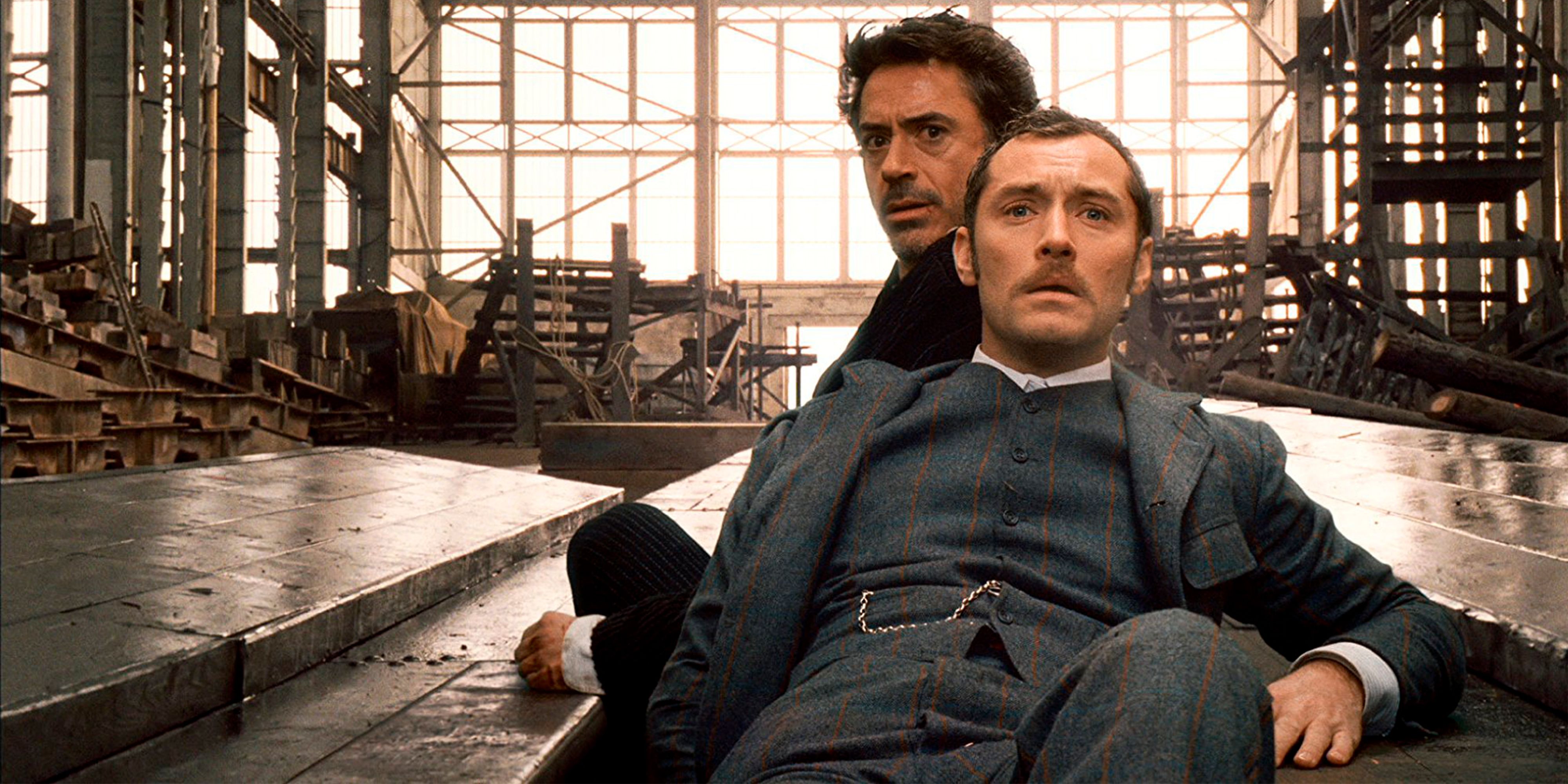 Robert Downey Jr. og Jude Law i Sherlock Holmes