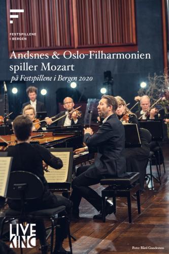 Plakat for 'Andsnes & Oslo-Filharmonien spiller Mozart på Festspillene i Bergen 2020'