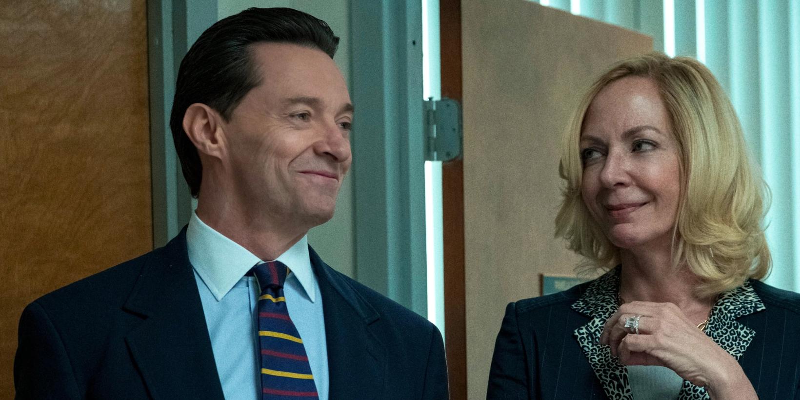 Hugh Jackman og Allison Janney i Bad Education