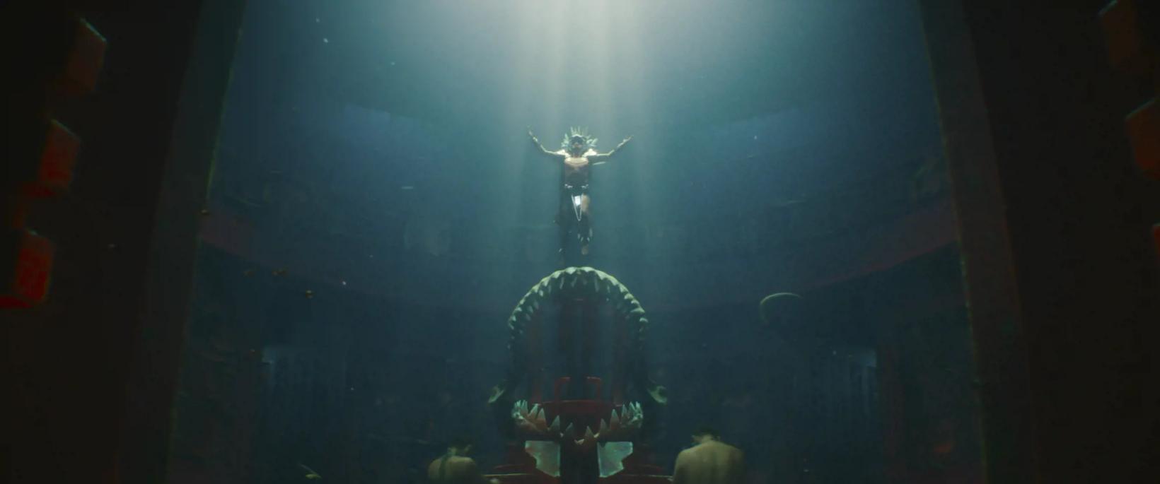 a person under water
