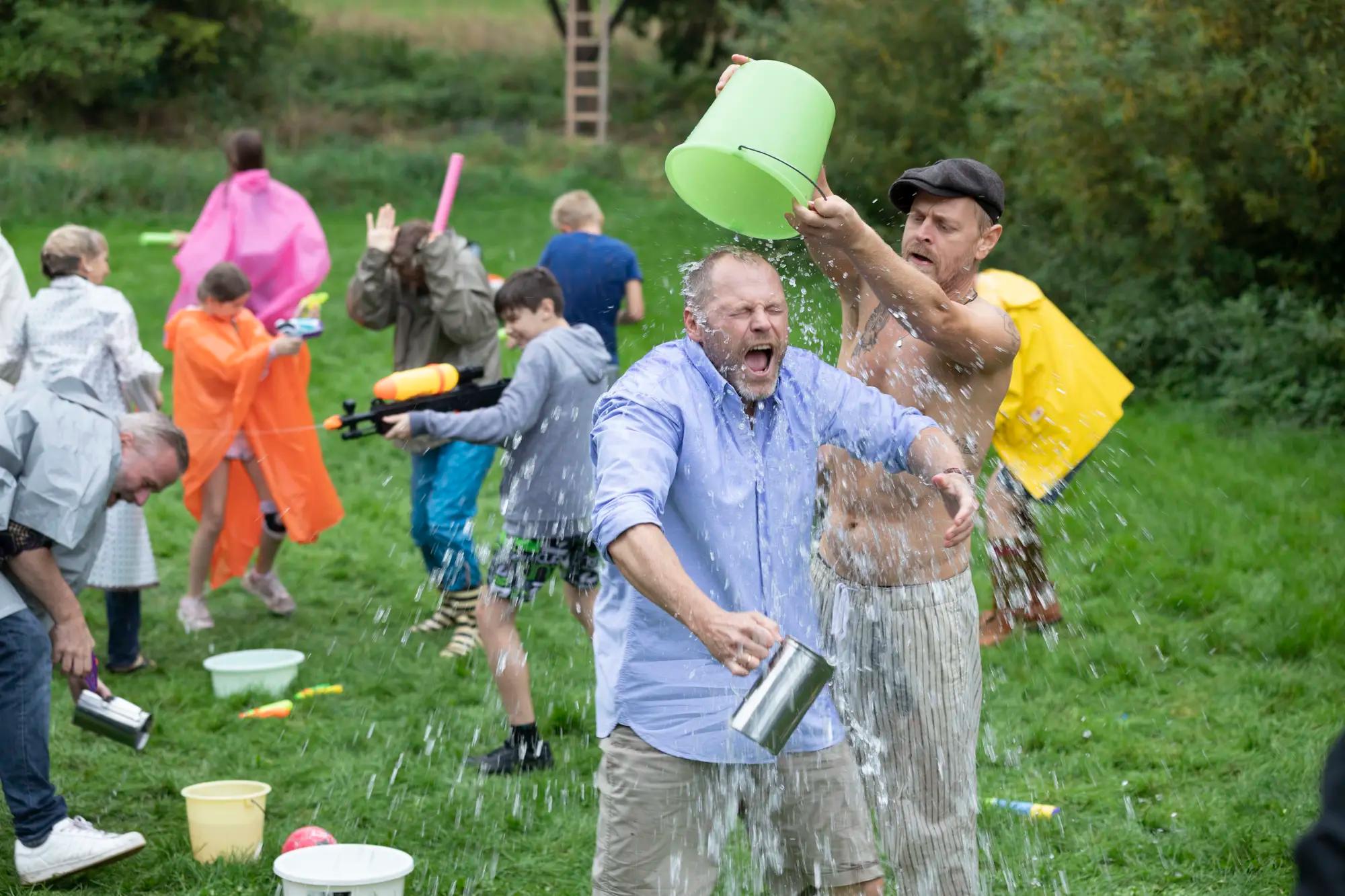 Carsten Bjørnlund et al. in a field