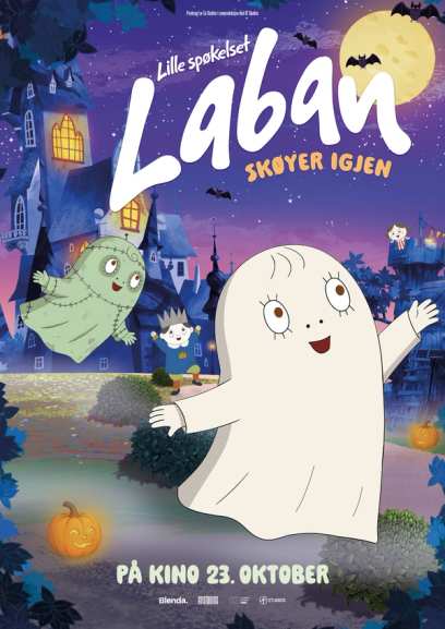 Plakat for 'Lille spøkelset Laban skøyer igjen'