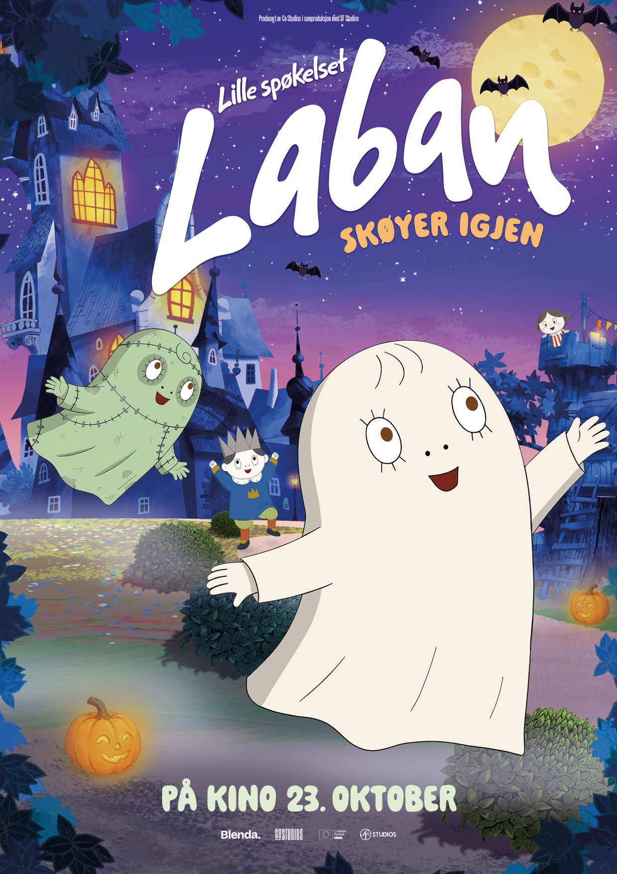 Plakat for 'Lille spøkelset Laban skøyer igjen'