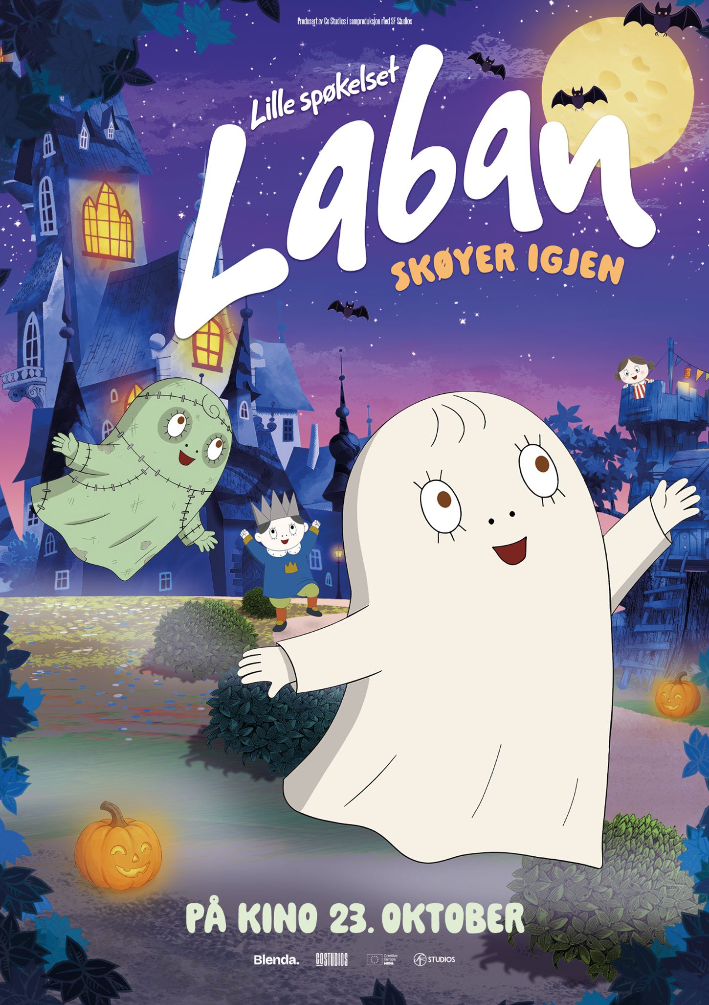 Plakat for 'Lille spøkelset Laban skøyer igjen'