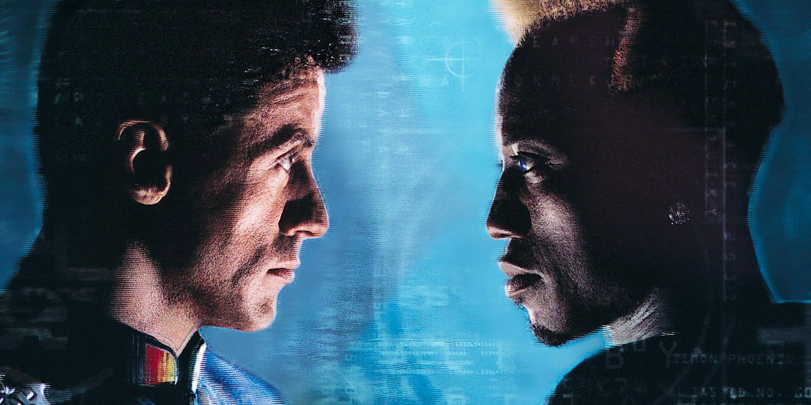 Sylvester Stallone og Wesley Snipes i Demolition Man (1993)