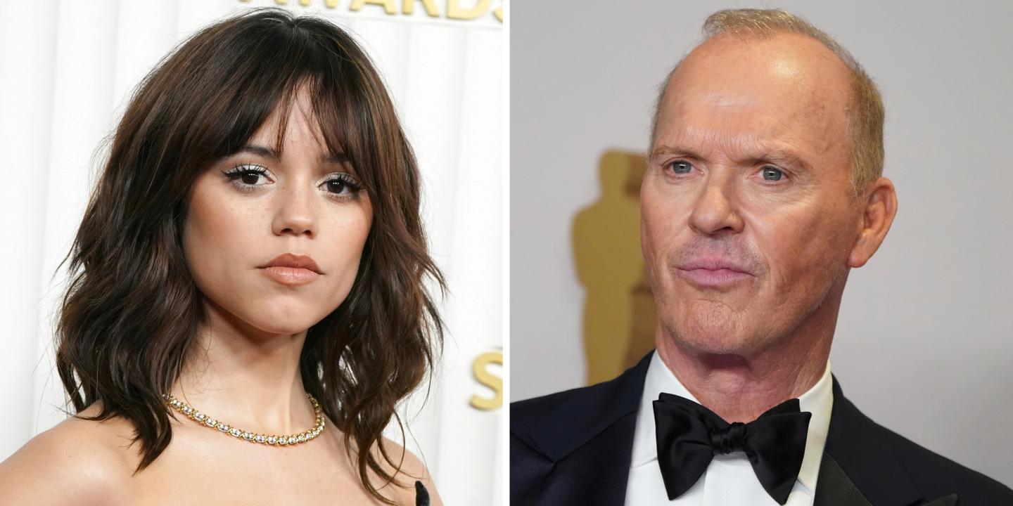 Jenna Ortega og Michael Keaton