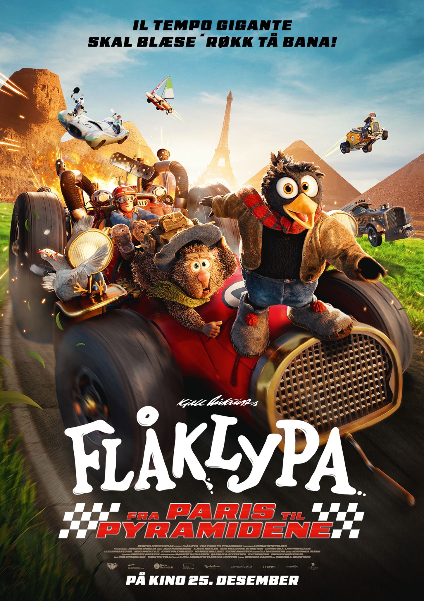 Plakat for 'Flåklypa - Fra Paris til pyramidene'