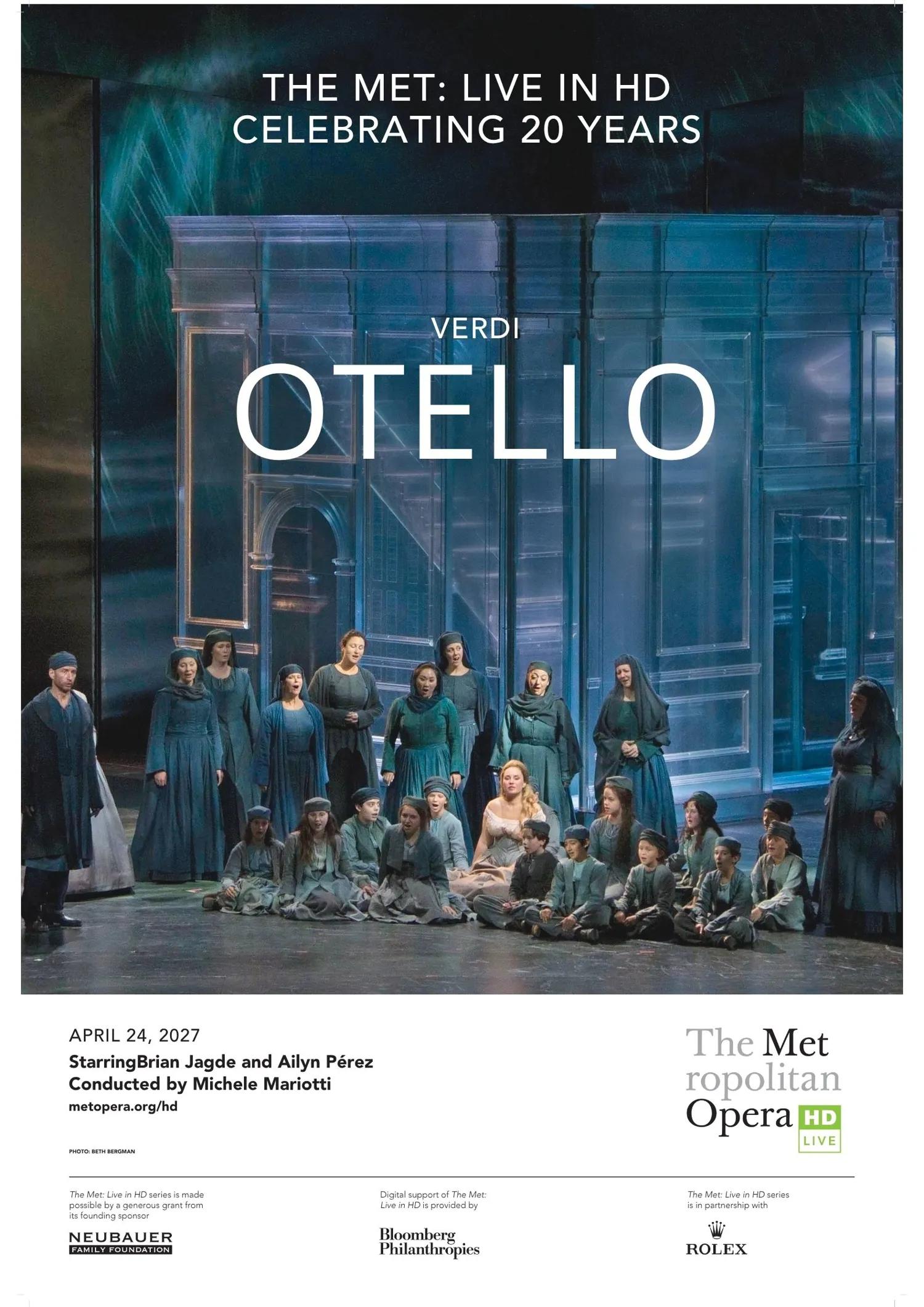 Plakat for 'The Met Opera: OTELLO (Verdi)'