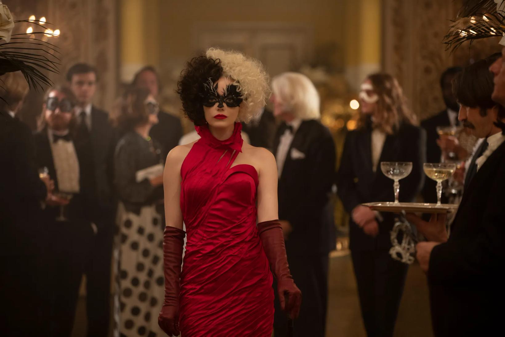 a person in a red dress