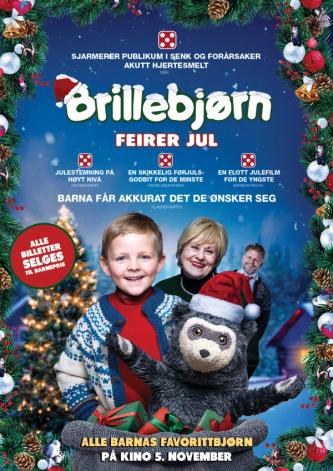 Plakat for 'Brillebjørn feirer jul'
