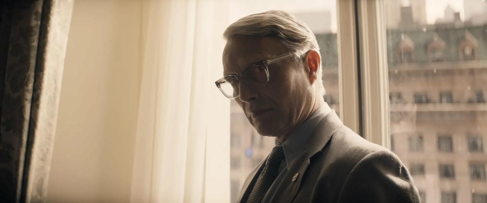 a man wearing glasses