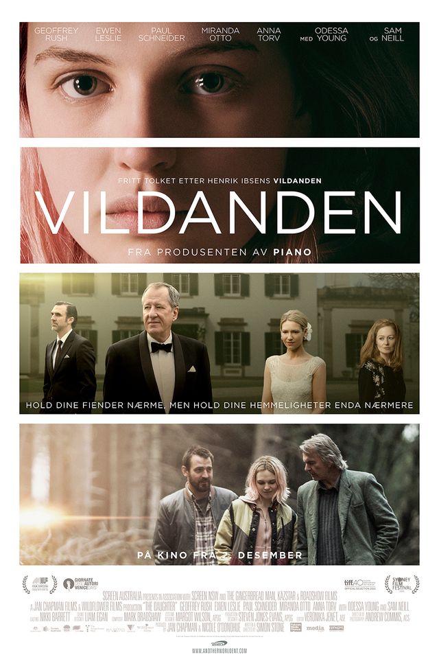Miranda Otto og Geoffry Rush i Villanden