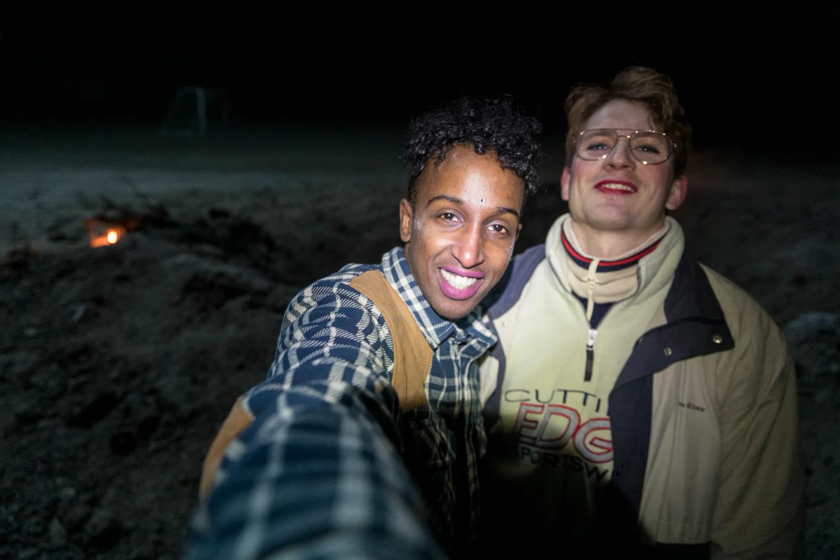 two men standing together