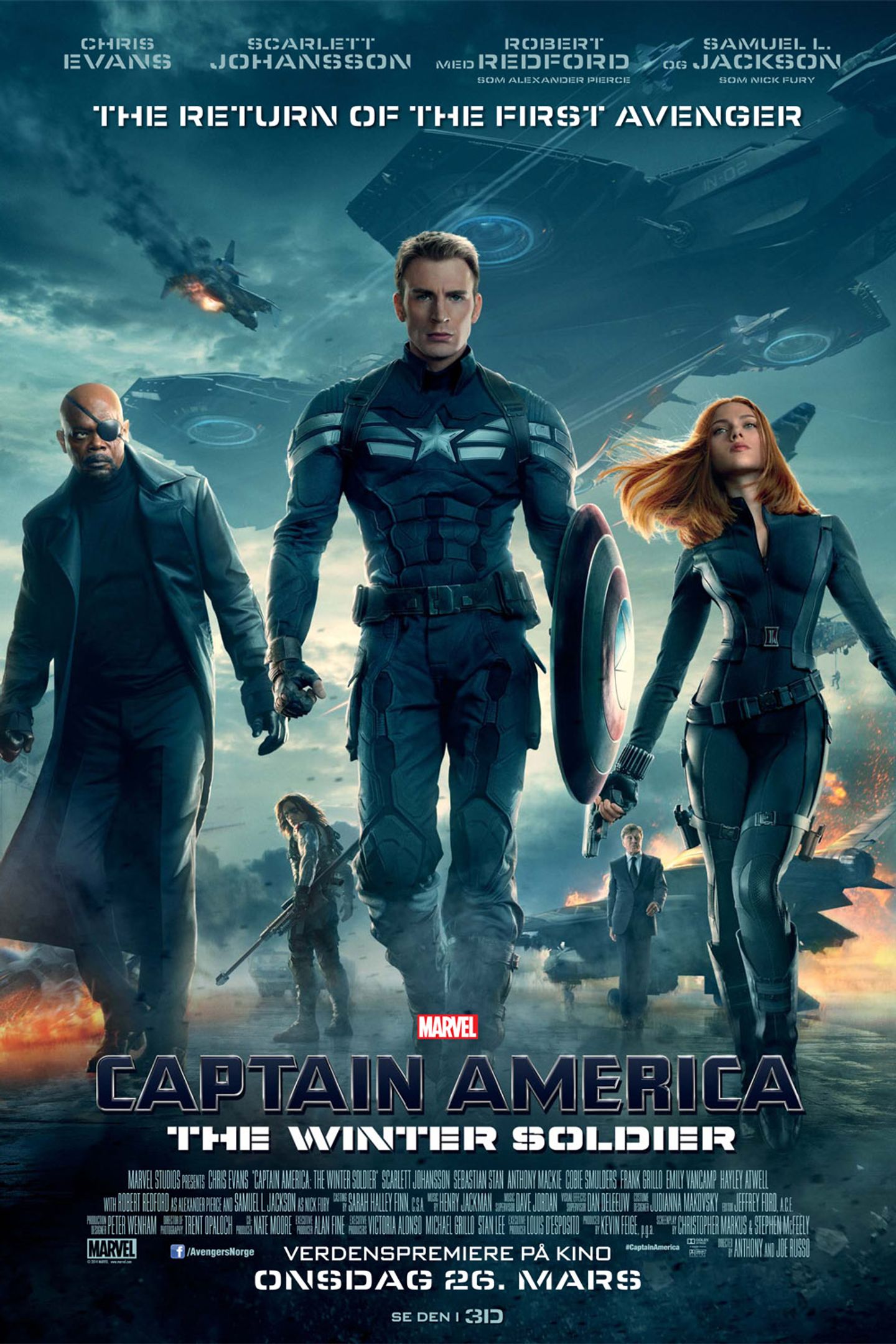Plakat for 'Captain America: The Winter Soldier 3D'