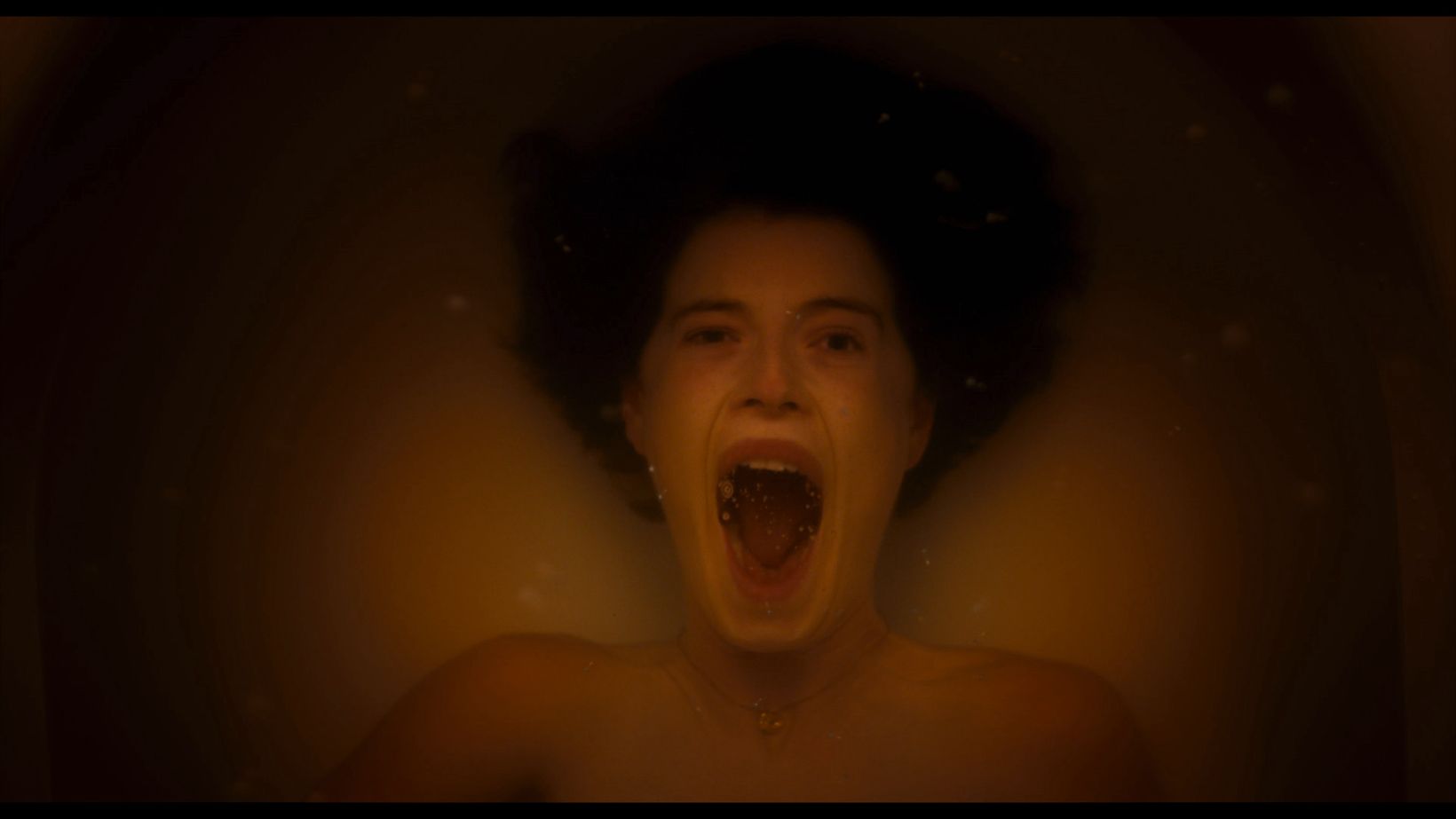 a person with the mouth open