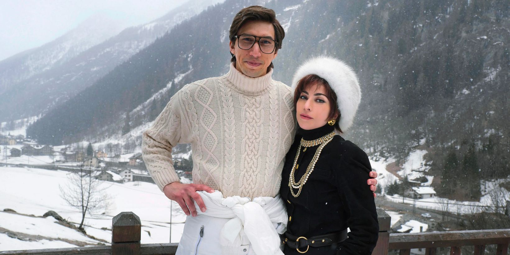 Lady Gaga og Adam Driver i House of Gucci