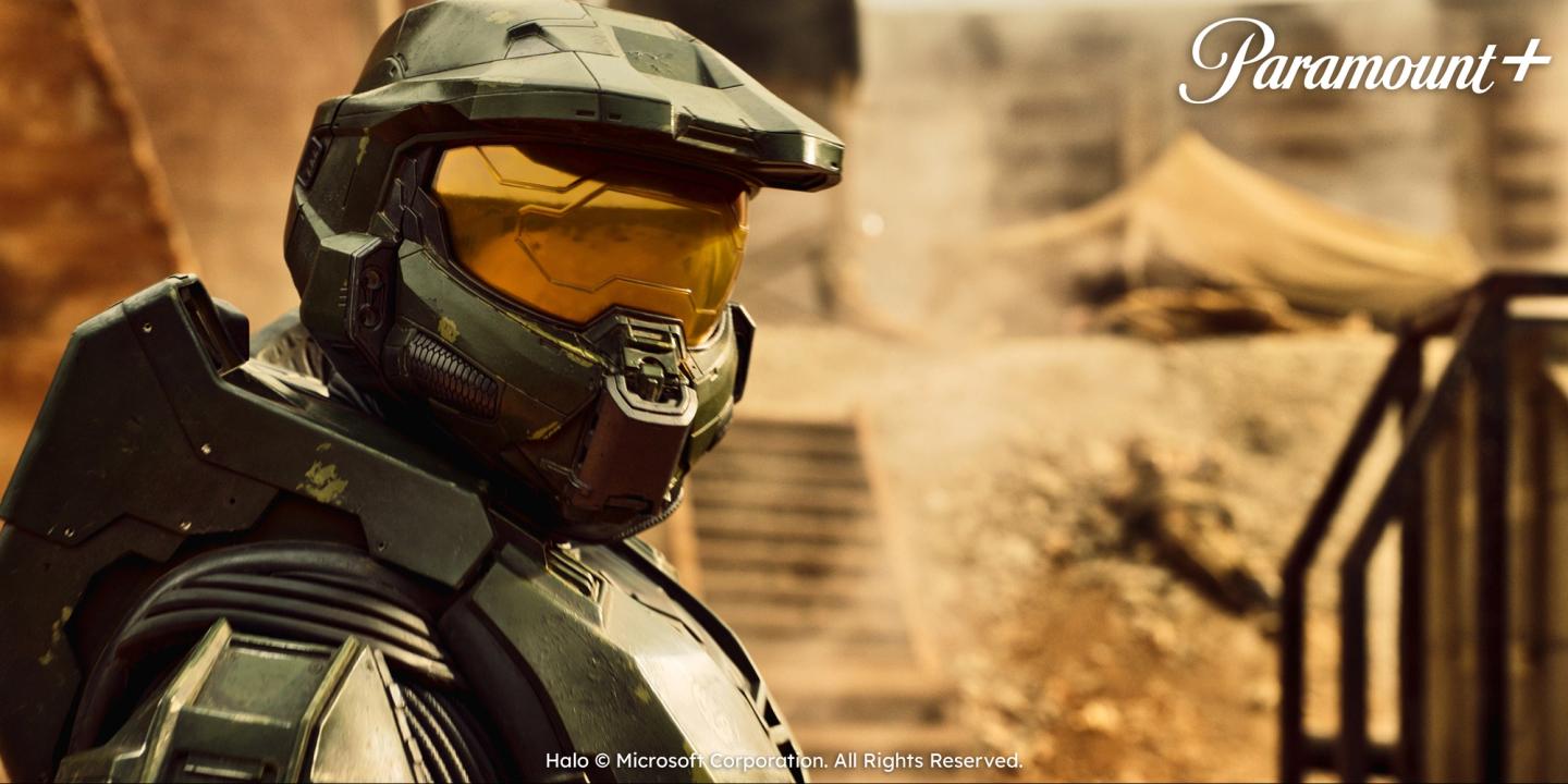 Halo med Paramount+-logo og legal lines